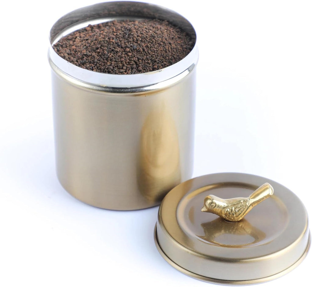 1 Steel Food Storage Canister with Clear Lid