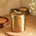 1 Steel Food Storage Canister with Clear Lid