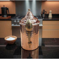 2 Hammered Copper Coffee Jar with Spoon