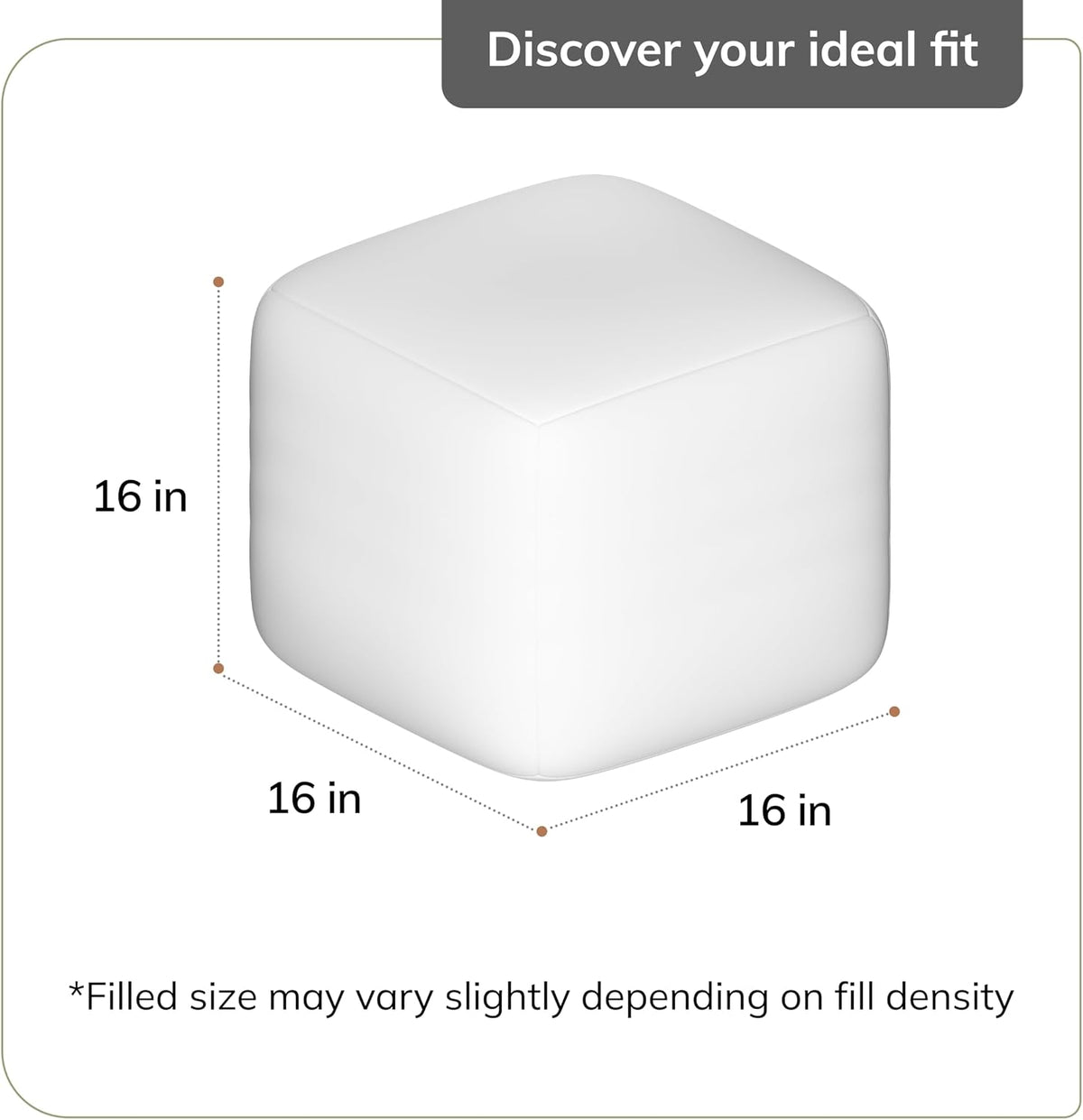 16" Handmade Pouf Ottoman for Living Room