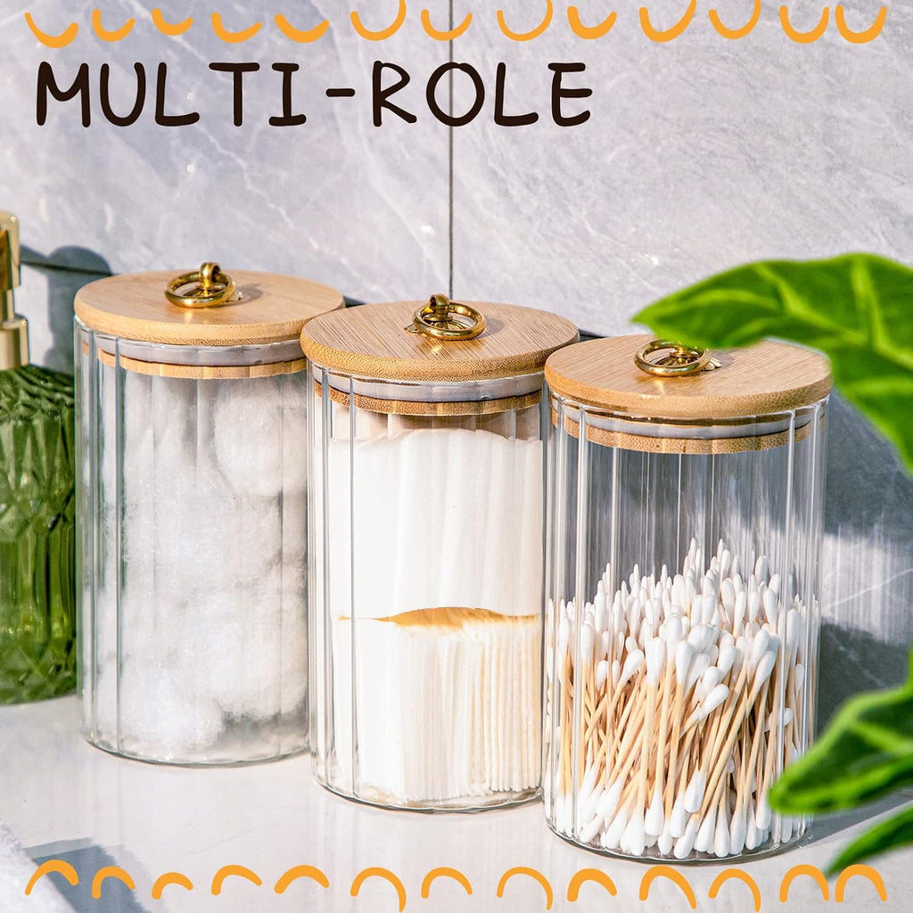 6 Glass Storage Jars with Airtight Lids