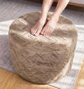 Small Brown Chevron Memory Foam Pouf Ottoman