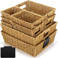 9‑Pcs Brown Multi‑Size Wicker Storage Baskets