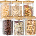 6 Glass Storage Jars with Airtight Lids