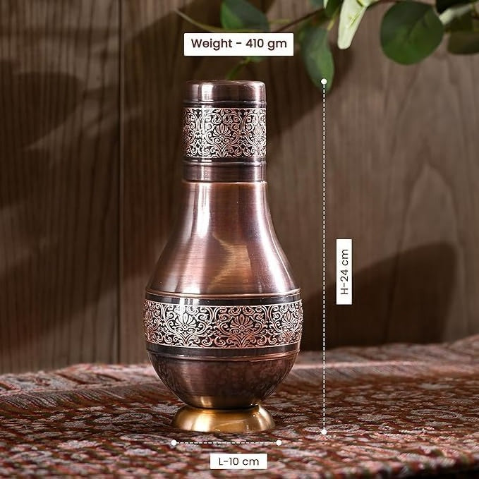 1L Etched Copper Jar with Lid