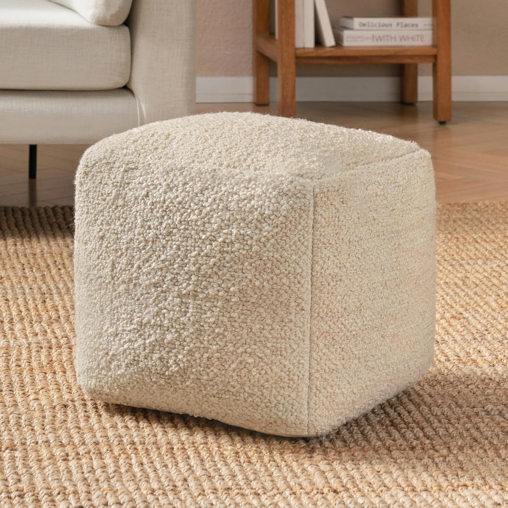 16" Handmade Pouf Ottoman for Living Room