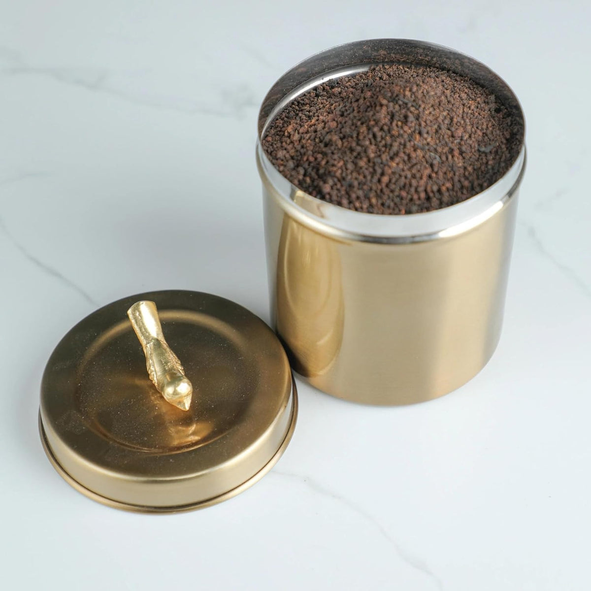 1 Steel Food Storage Canister with Clear Lid